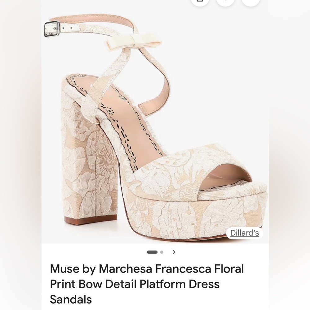 Muse Cream Floral Platform Shoes